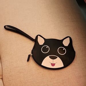 Betsey Johnson French Bulldog Wristlet Purse/wallet